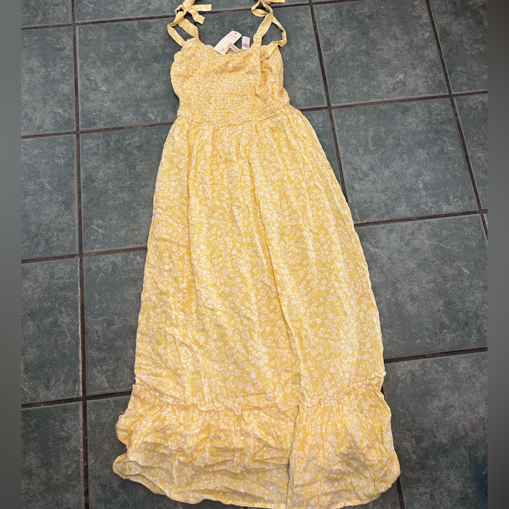 Yellow Floral  Dress